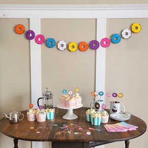 Frosted Sprinkle Donut Party Kit - Choose any color