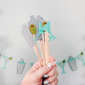 Martini & Shaker Drink Stirrers