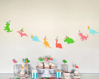 Dinosaur Birthday Party Kit - Colors can be customized