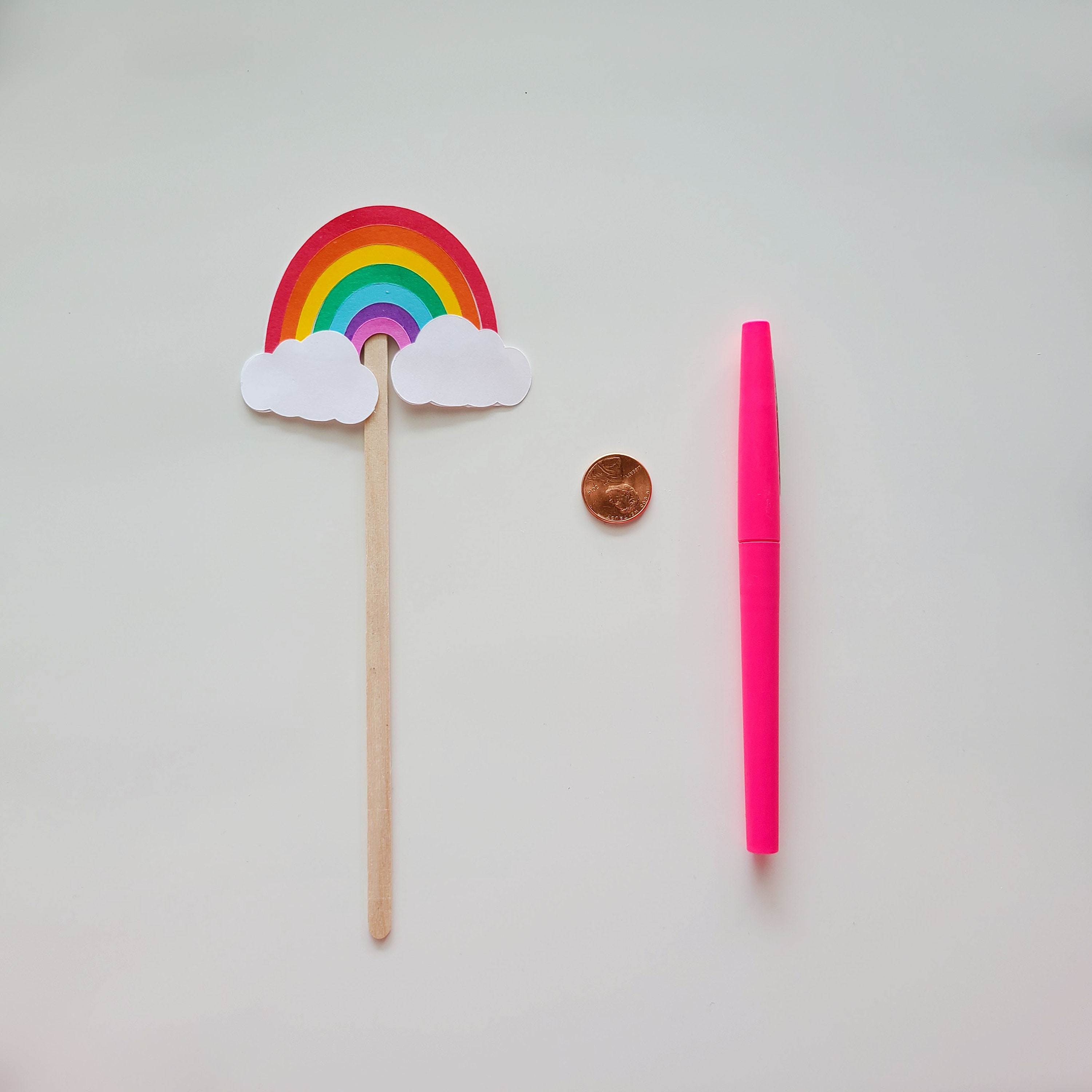 Rainbow Ice Cream Stick Craft