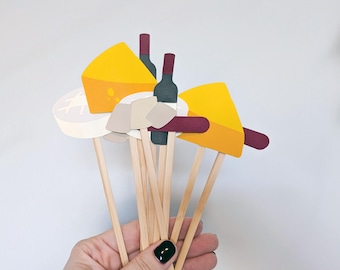 Aged to Perfection Drink Stirrers | Wine & Cheese Drink Stirrers | Charcuterie Drink Stirrers