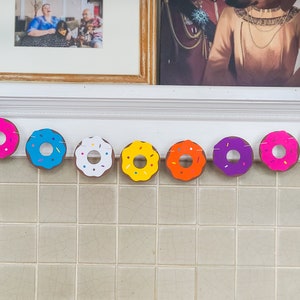 Frosted Sprinkle Donut Garland - Choose any color