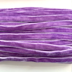 Hand Dyed Velvet Elastic Bra Strap Elastic Lingerie Elastic Headband Elastic Dusty Lilac