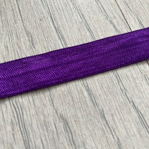 Bright Purple Foldover Elastic Lingerie Elastic image 2