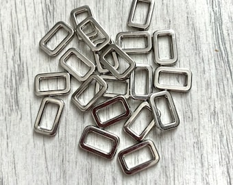 Anillos de salto para sujetadores de plata de 10 mm / Anillos para tiras de sujetadores