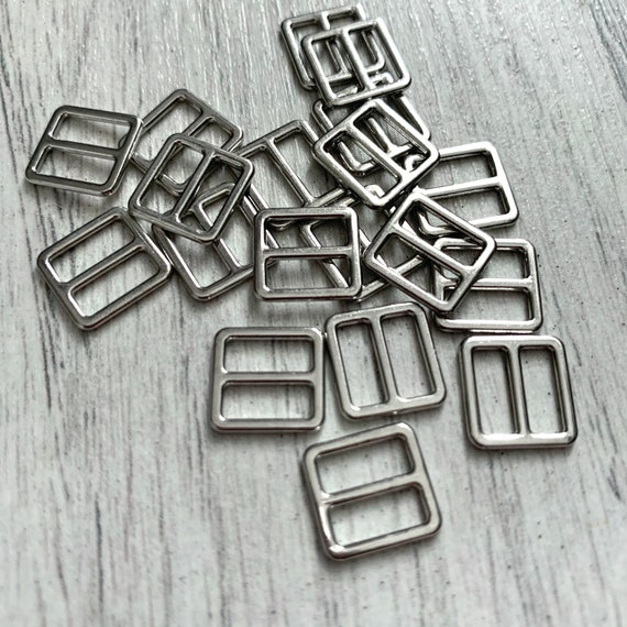 8mm Silver Square Bra Sliders Bra Strap Adjusters Headband Adjuster -   Canada