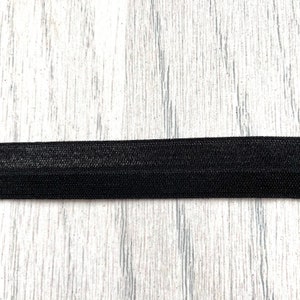 Black Foldover Elastic | Lingerie Elastic