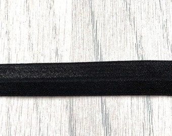 Elástico plegable negro / Elástico de lencería