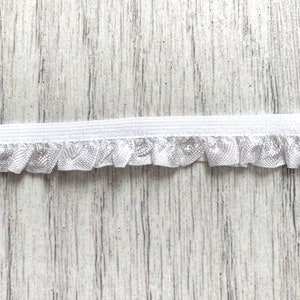 Ruffle Edge Knicker Elastic Ruffle Trim Lingerie Elastic White