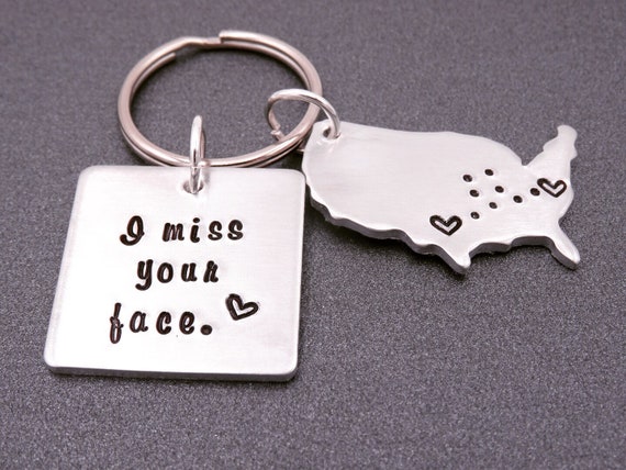 etsy long distance keychain