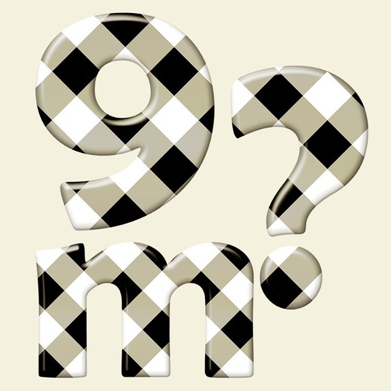 black and white plaid digital alphabet clipart printable font etsy singapore