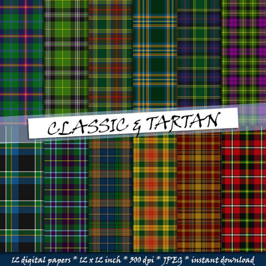 Classic Tartan Pattern Digital Paper: Seamless Scottish Plaid - Etsy UK