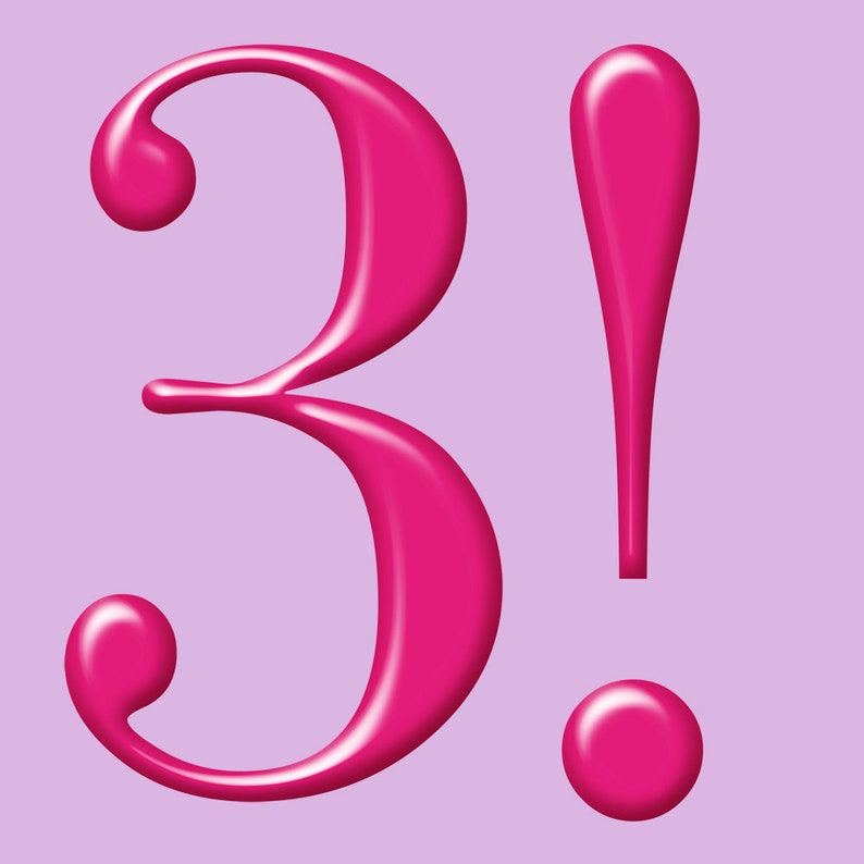 Glossy pink digital alphabet clipart printable pink font with | Etsy