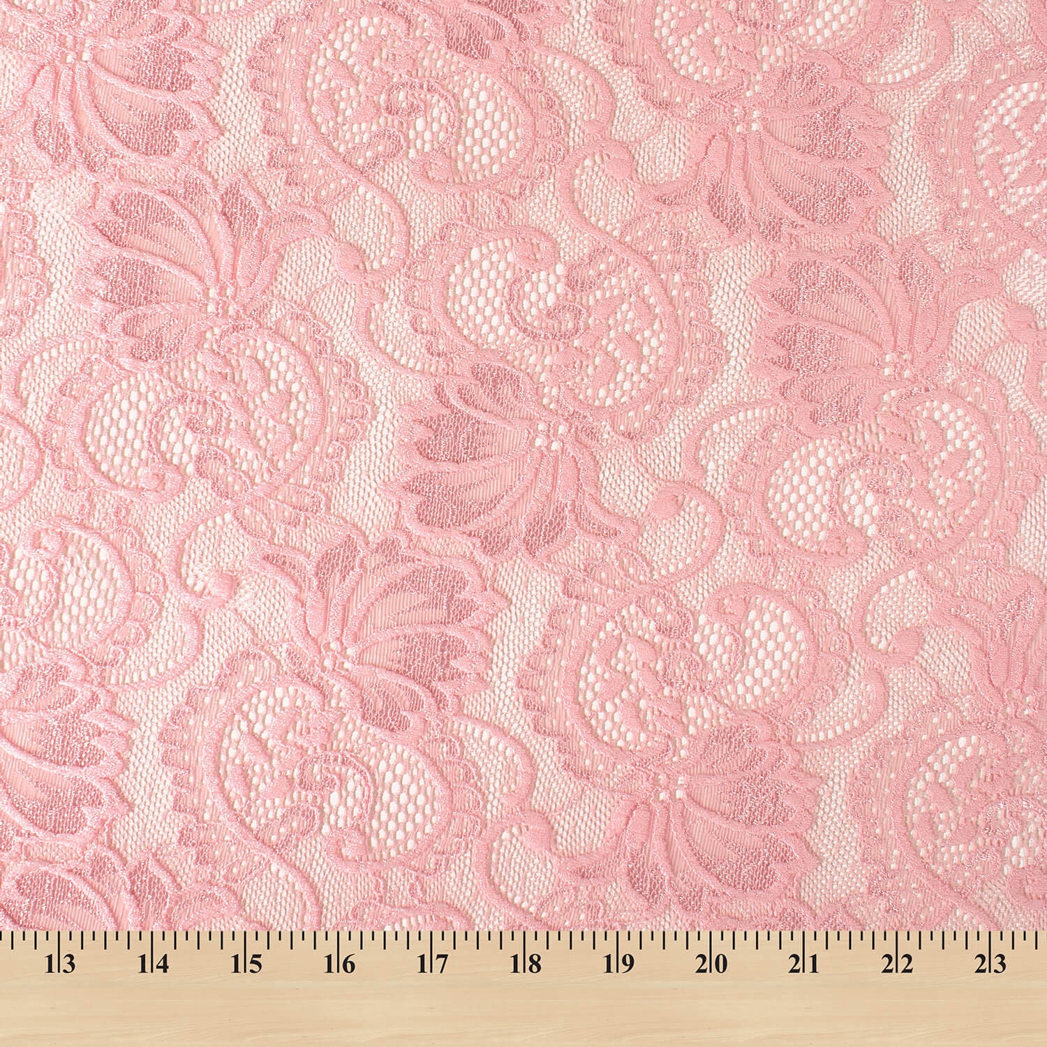 Pink Stretch Lace Fabric Floral Embroidery Poly Spandex 58 Wide BTY  Wedding Apparel Victoria