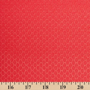 Red Hexagon Fabric 