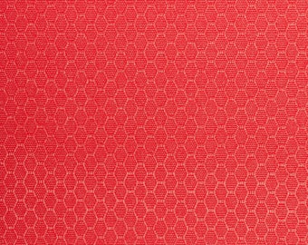 Ottertex 300D Solution Dyed PU Waterproof Hexagon Grid Ripstop Fabric - Red 60/61" By The Yard