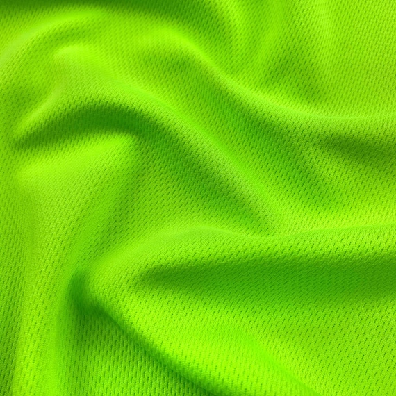 Neon Green Dricloth Microfiber Jersey Fabric Athletic Polyester Spandex 60  Wide Stretch Sold BTY 