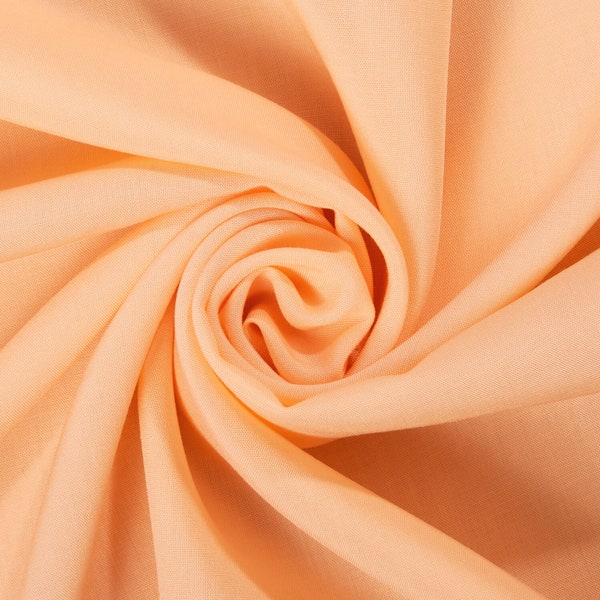 Peach Rayon Challis Fabric 100% Rayon 53/54" wide Sold by the Yard Many Colors