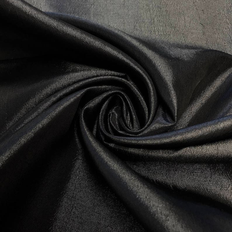 Curtains Drapery and Swagging Backdrops Black Extra Wide Nylon Taffeta Fabric 110 Wide For Table Covers