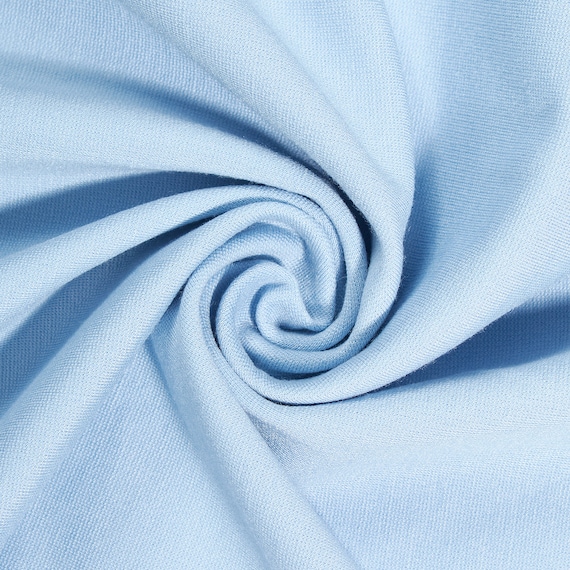 Ponte De Roma Stretch Knit Fabric Rayon Nylon Spandex Light Blue