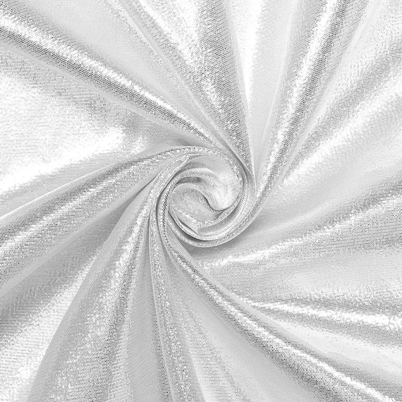 Tissue Lame Fabric Shiny Silver for Craft Decoration Costume Design 44''  Wide By The Yard