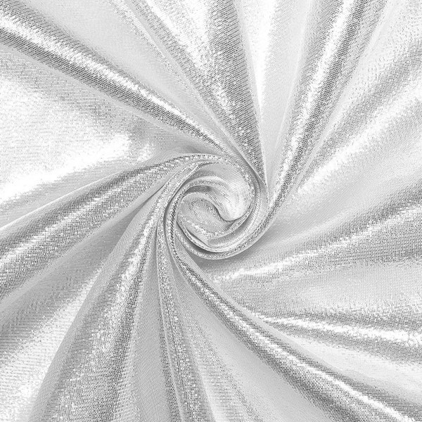 Tissue Lame Fabric Shiny Silver for Craft Decoration Costume Design 44'' Wide By The Yard