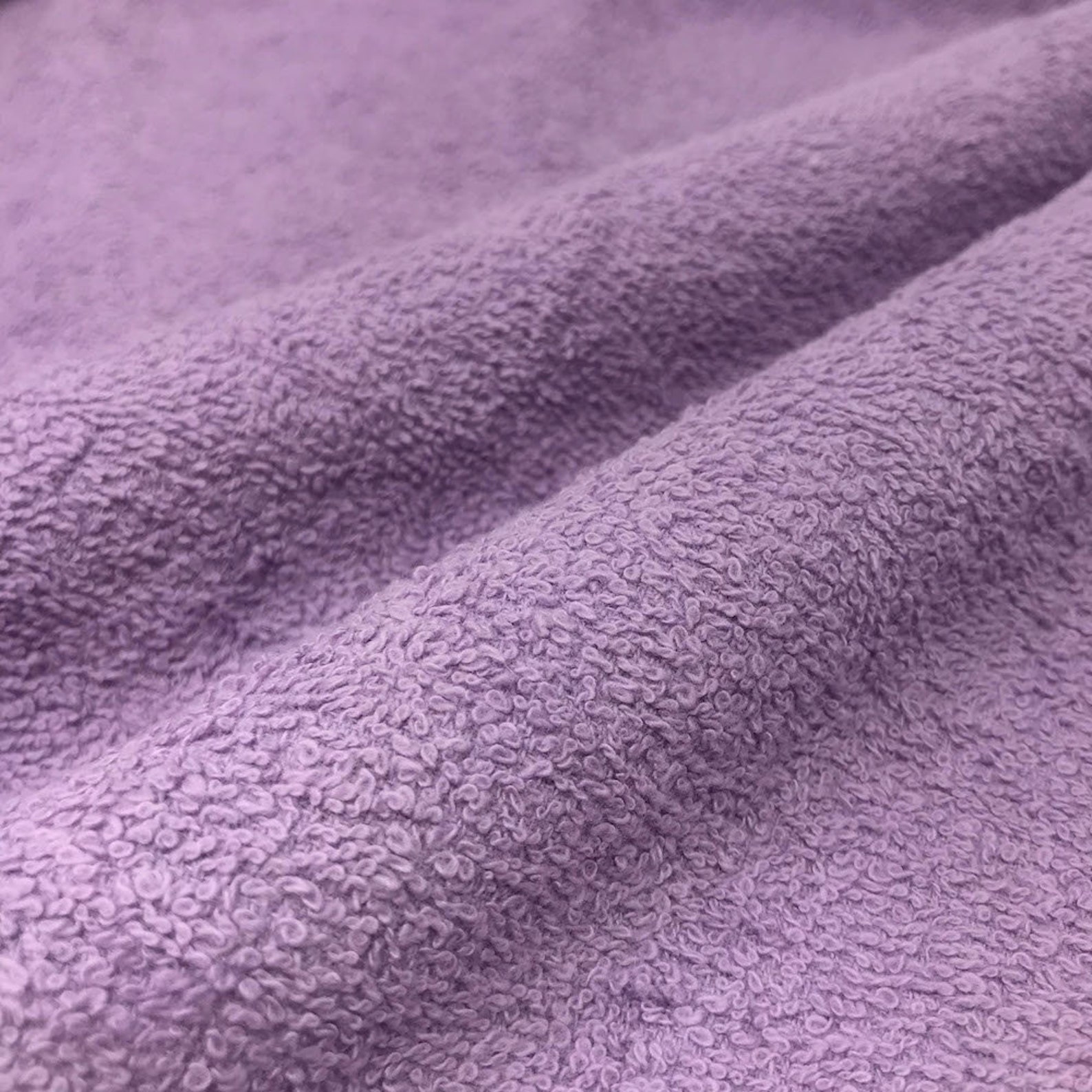 Lilac Terry Cloth Fabric 45 Wide 100 Cotton Sold by the Etsy