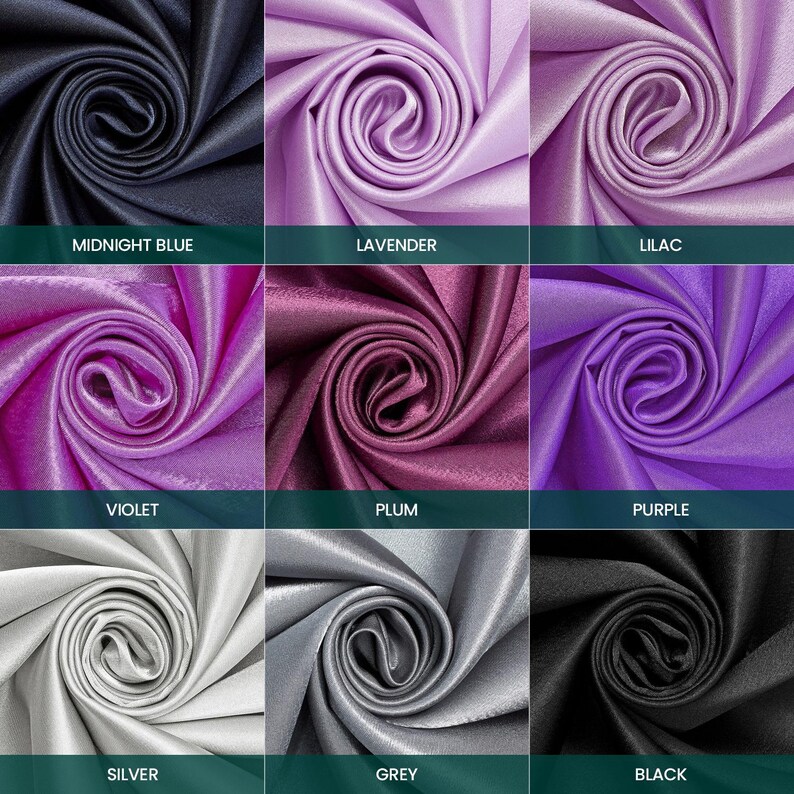 Premium Filament Yarn Polyester Crepe Back Satin Bridal (58/60 Inch) Silky Fabric By The Yard For Sewing Apparel, Accessories, Décor & More image 8