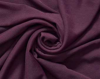 Solid Power Mesh Fabric Nylon Spandex 60" wide Stretch Sold BTY Plum