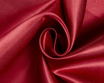 Burgundy Charmeuse Bridal Satin Fabric for Wedding Dress 60" inches By the Yard Charmuse