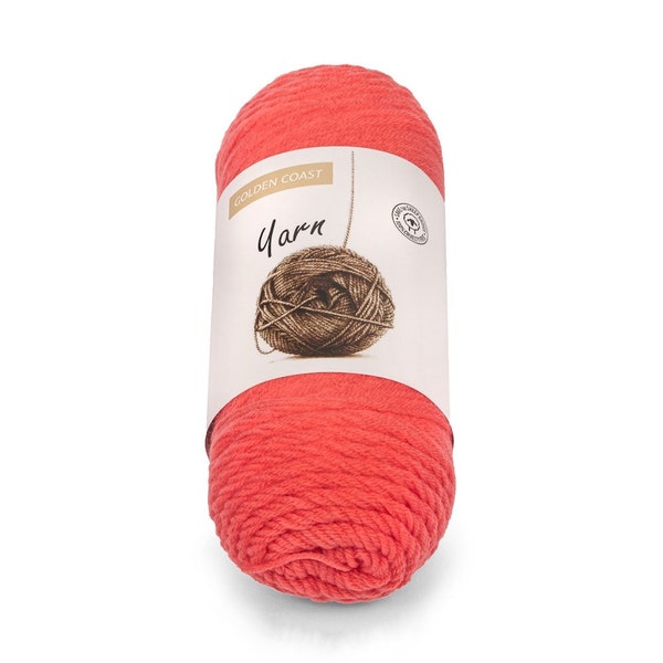 7 oz Medium Acrylic Worsted Medium Weight 12 WPI Yarn 398 Yards - Coral