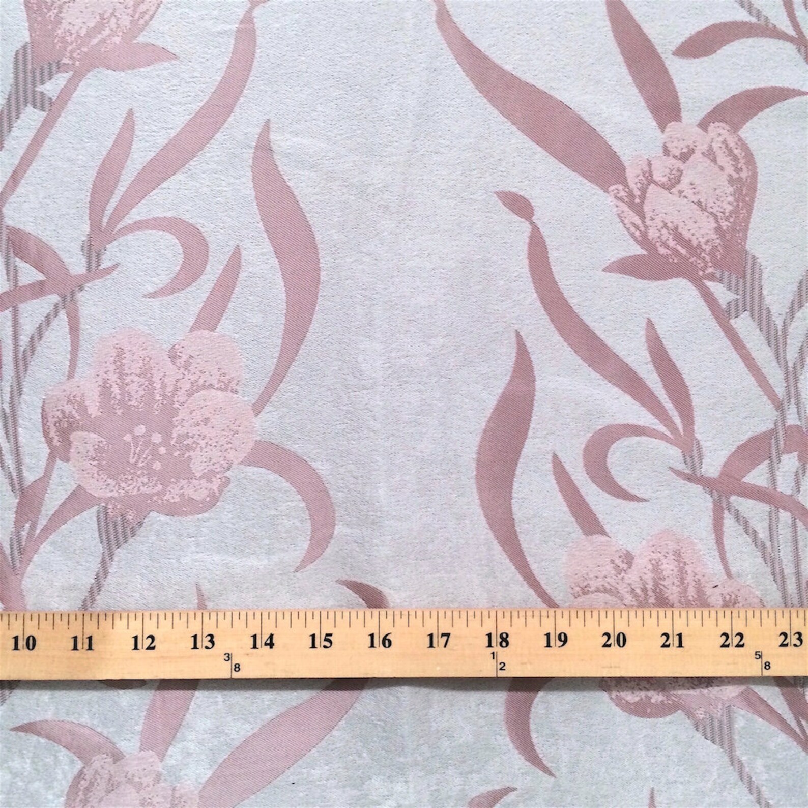 Pink Velvet Jacquard Damask Fabric 118'' Wide sold By Etsy