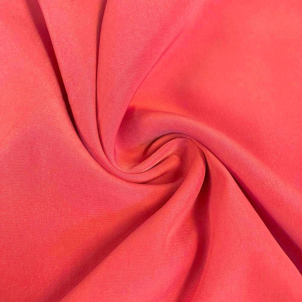 Coral Peachskin Fabric 100% Polyester 58" Wide Sold By The Yard Many Colors Available