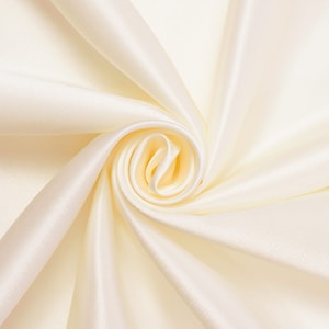 Off White Crepe Back Satin Bridal Fabric for wedding dresses, decorations, drapes, crafts crepeback by the yard