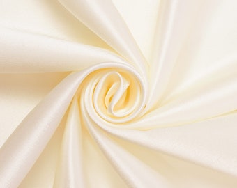 Off White Crepe Back Satin Bridal Fabric for wedding dresses, decorations, drapes, crafts crepeback by the yard