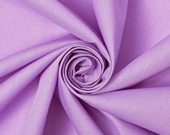Lilac Cotton Polyester Broadcloth Fabric 60" Inches Apparel Solid PolyCotton Per Yard