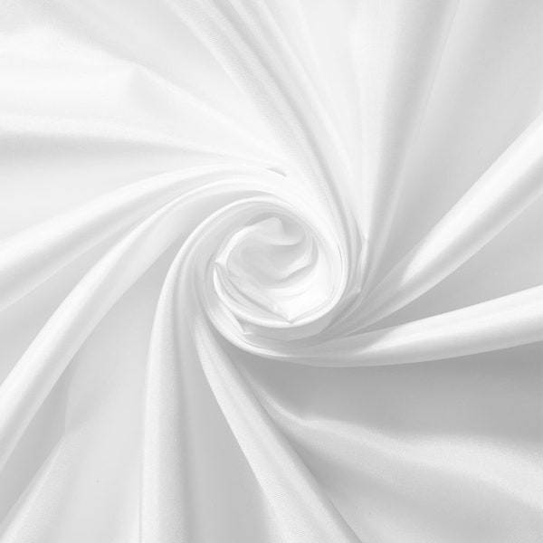 White Polyester Lining Fabric Silk Habutae 60" Wide Habotai Habutai By The Yard
