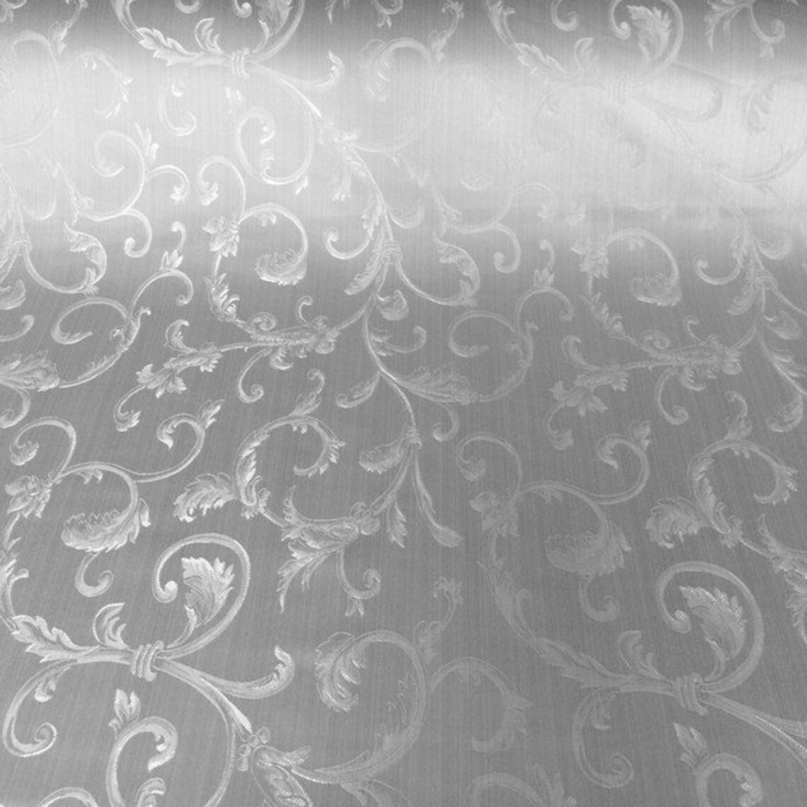 White / White Damask Jacquard Vine Brocade Fabric 118 By Etsy