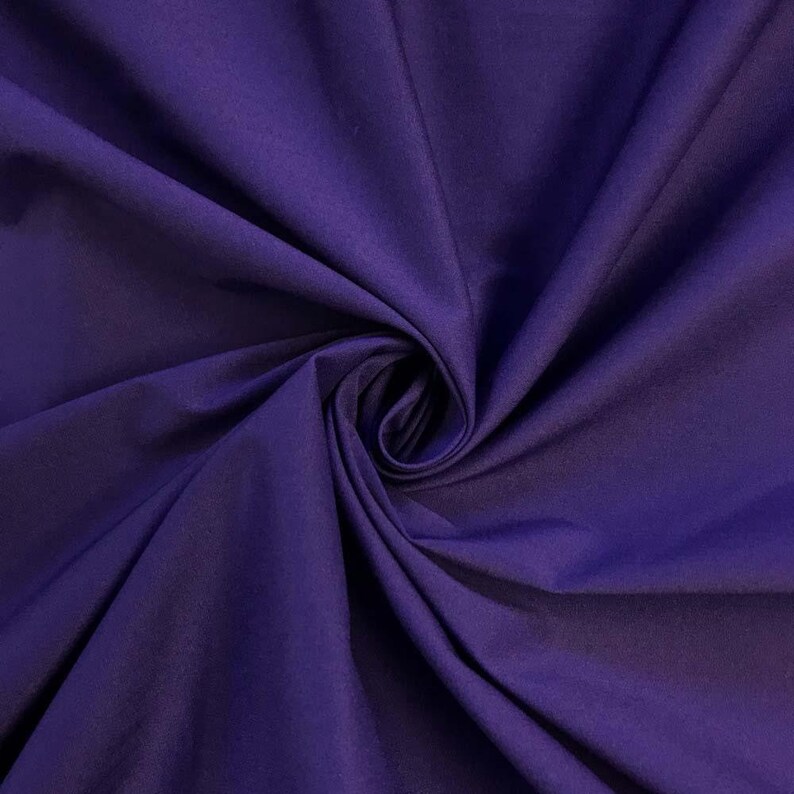 Purple Stretch Broadcloth Fabric Cotton Polyester Spandex Etsy