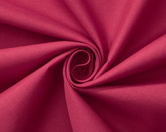 Fuchsia 100% Baumwolle Voile Stoff Festes Muster 160" Breite Massenware Bekleidung, Quilting