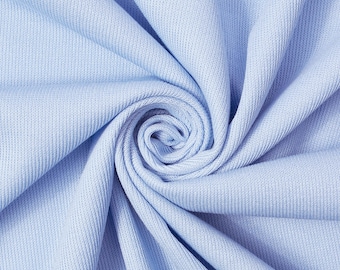 Doux French Rib Knit 68" Stretch Fabric By The Yard - Baby Blue