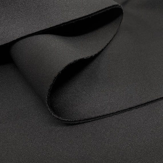 Neoprene Scuba (3 mm) Fabric - Black / Yard Many Colors Available