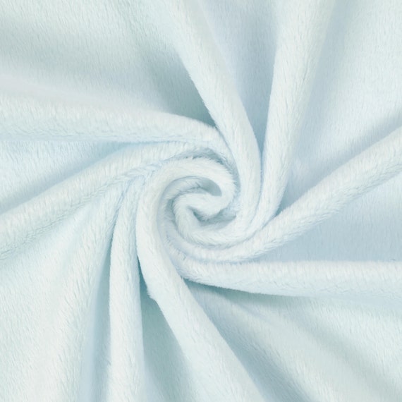 Baby Blue Cuddle 3 Extra Wide Solid Minky Fabric Per Yard