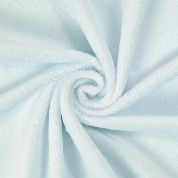 Tissu polaire super doux Minky lisse bleu clair 58/60" vendu par mètre