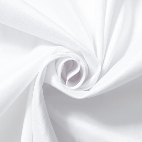 White Taffeta Stretch Fabric 2-Way Stretch 58" Wide By The Yard