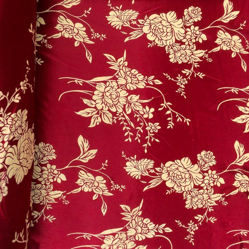 Burgundy Velvet Jacquard Damask Fabric 118'' Wide sold Etsy