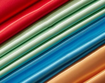 Bridal Satin Chameuse 160 GSM  60/61 Inch Silky Polyester Fabric By The Yard For Sewing Apparel, Accessories, & Décor