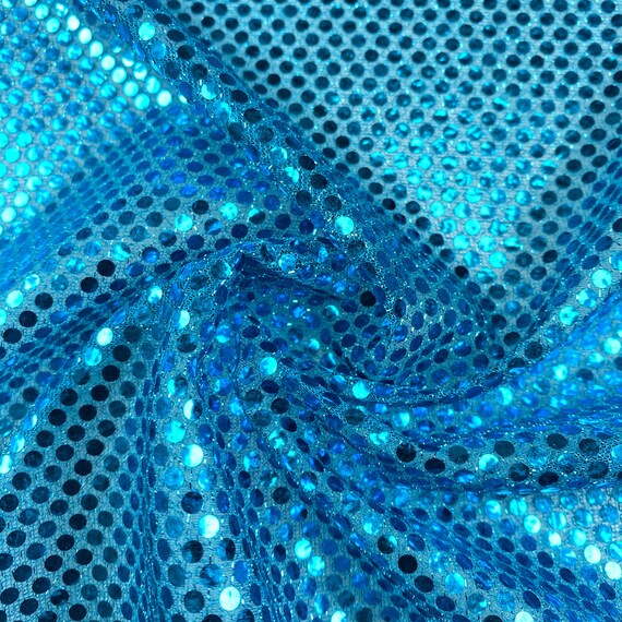 Turquoise Shiny Sequin Dot Confetti Fabric for Sewing Costumes - Etsy