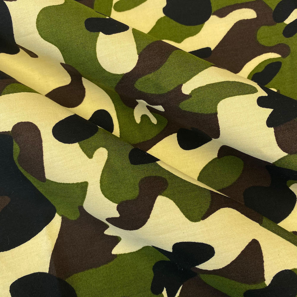 Green Military Army Camo Print Fabric 100 Cotton 58/60 Etsy