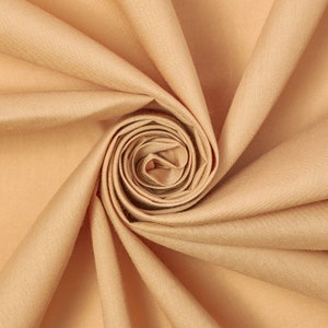 Sand Cotton Polyester Broadcloth Fabric Apparel 45&quot; Inches Solid PolyCotton Per Yard